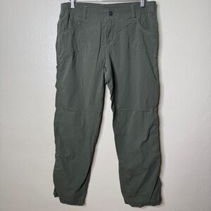 Kuhl Pants Women's 14 Olive Green Pockets Straight Leg Outdoor Hiking Fishing